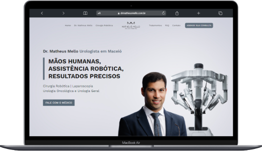 Mockup do site Dr. Matheus Mello